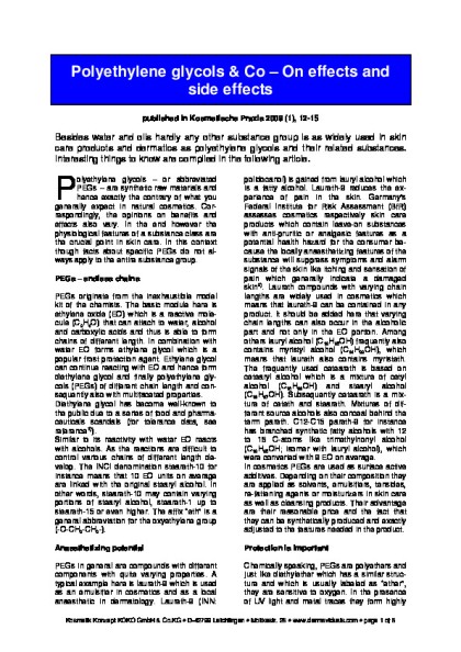 Descargar documento Polyethylen Glycol & Co Sobre Efectos Y Efectos Colaterales